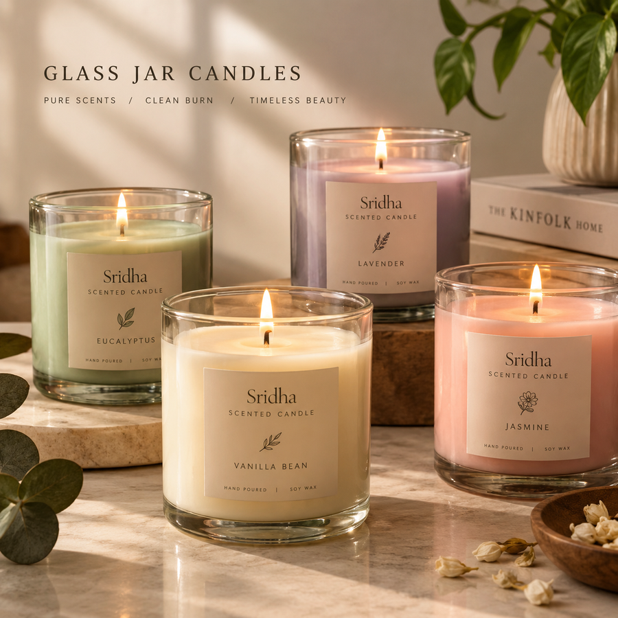 Glass jar candles