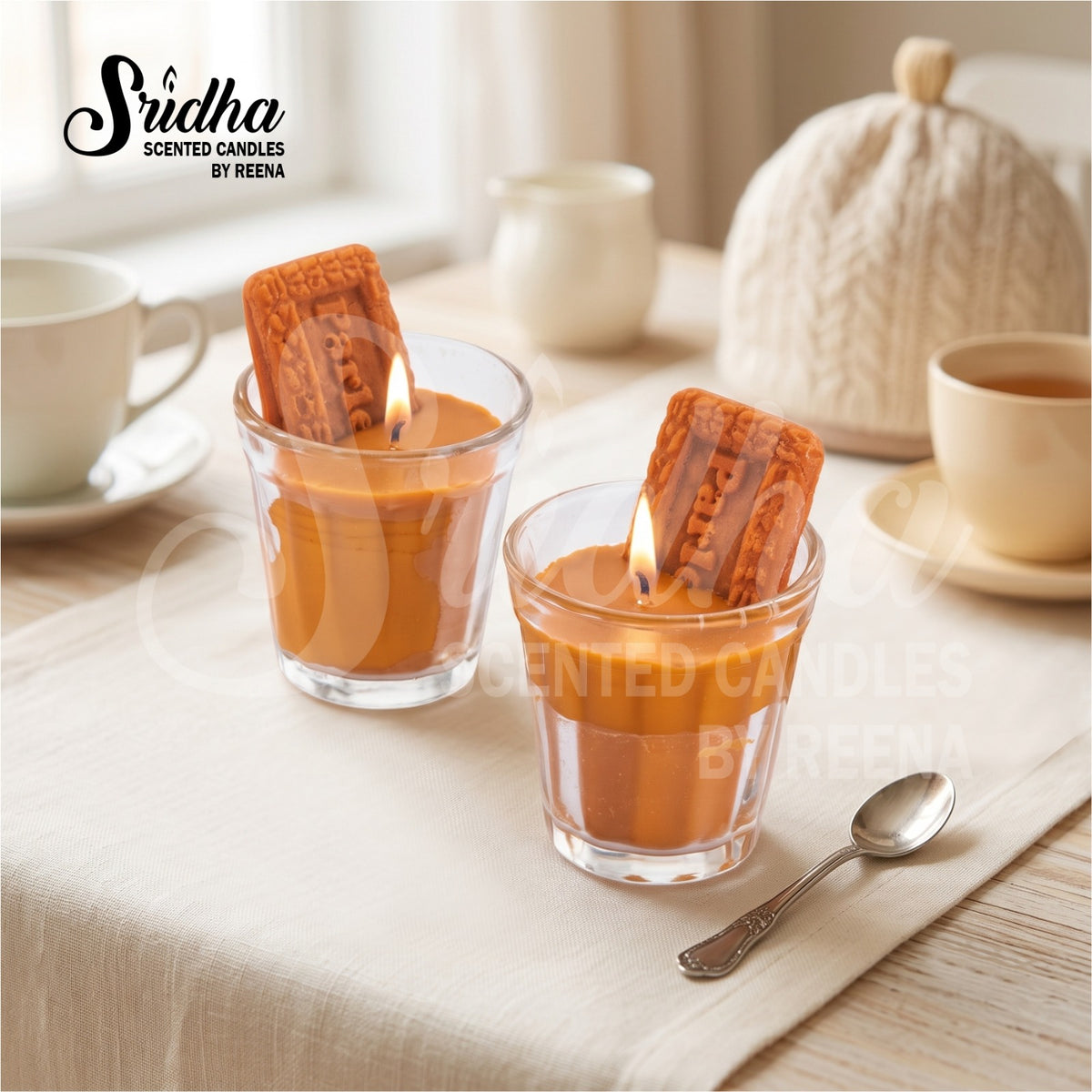 Chai, parle-g candles